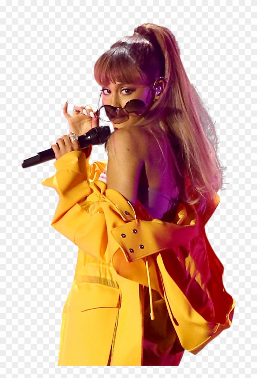 Ariana Grande In Yellow Dress On Stage - Bruno Mars Little Mix Clipart
