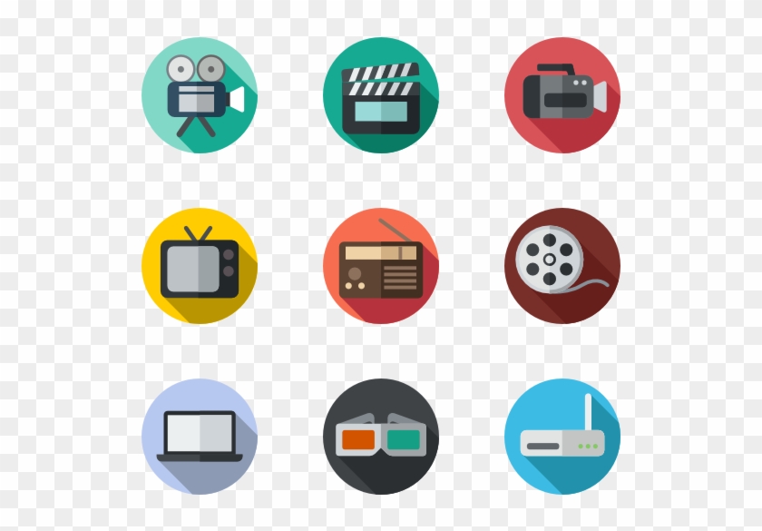 Rounded Multimedia - Business Flat Icons Png Clipart #441114