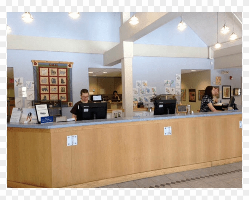 Reception Desk At Danvers Animal Hospital - Interior Design Clipart