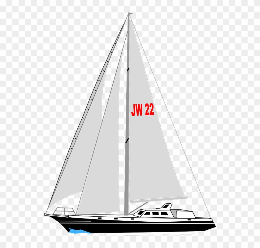 Sailboat, Boat, Yacht, Sail, Water, Sea, Sailing - Sailing Yacht Clip Art - Png Download #442107