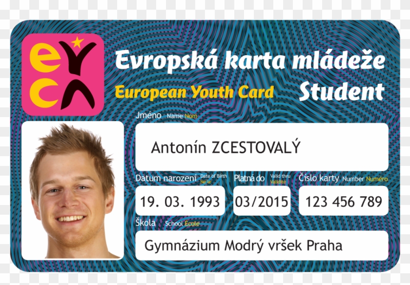 Evropská Karta Mládeže Eyca - Průkaz Identifikační Clipart
