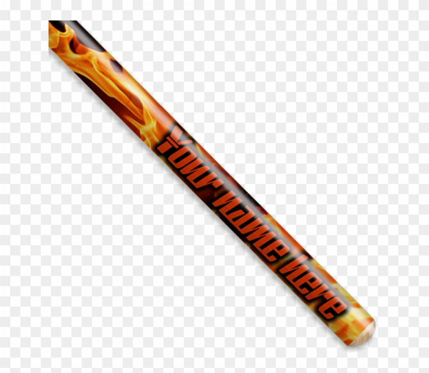 Realistic Flames Personalized Custom Drumsticks - Writing Implement Clipart #442250