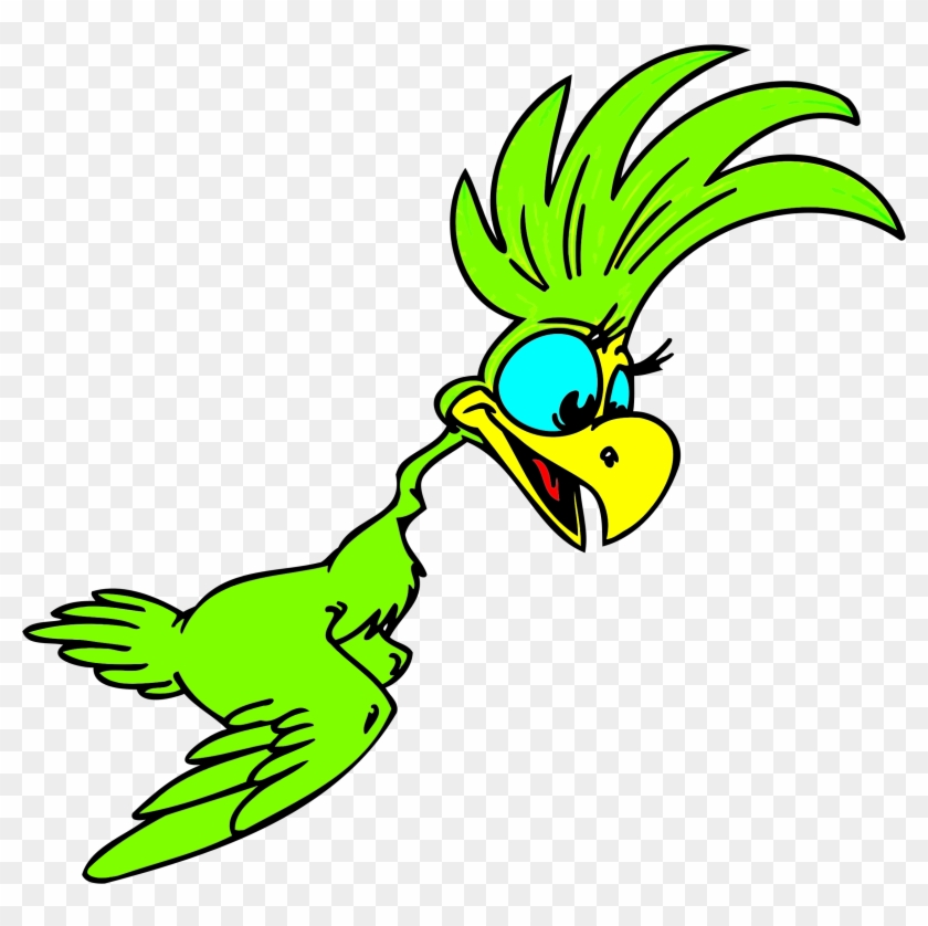 This Free Icons Png Design Of Green Cartoon Parrot Clipart