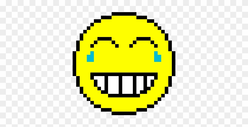 Laughing Crying Emoji - Sans Head Pixel Art Minecraft Clipart #442885