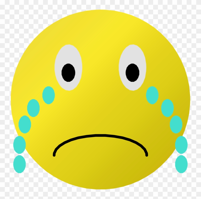 Clipart Crying Smiley Face - Smiley Cry - Png Download