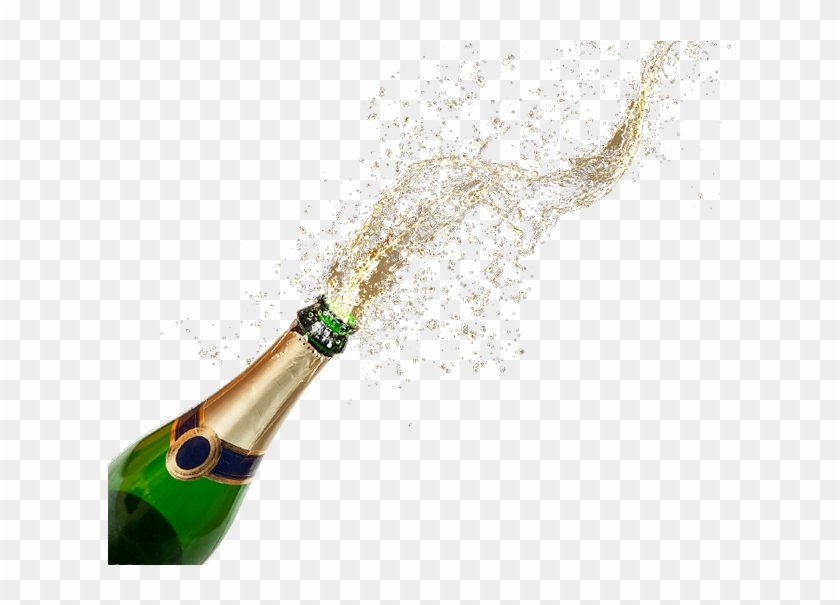 Champagne Popping Transparent Png - Champagne Png Clipart #443293