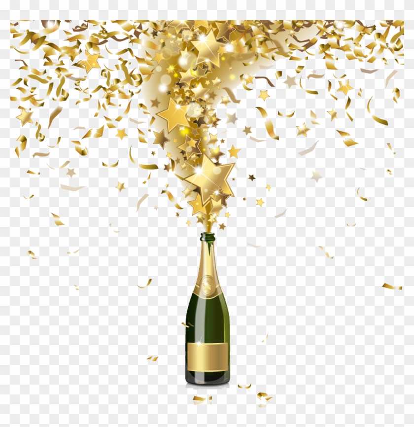 Champagne Bottle Png Background Image - Champagne Bottle Transparent Background Clipart #443409