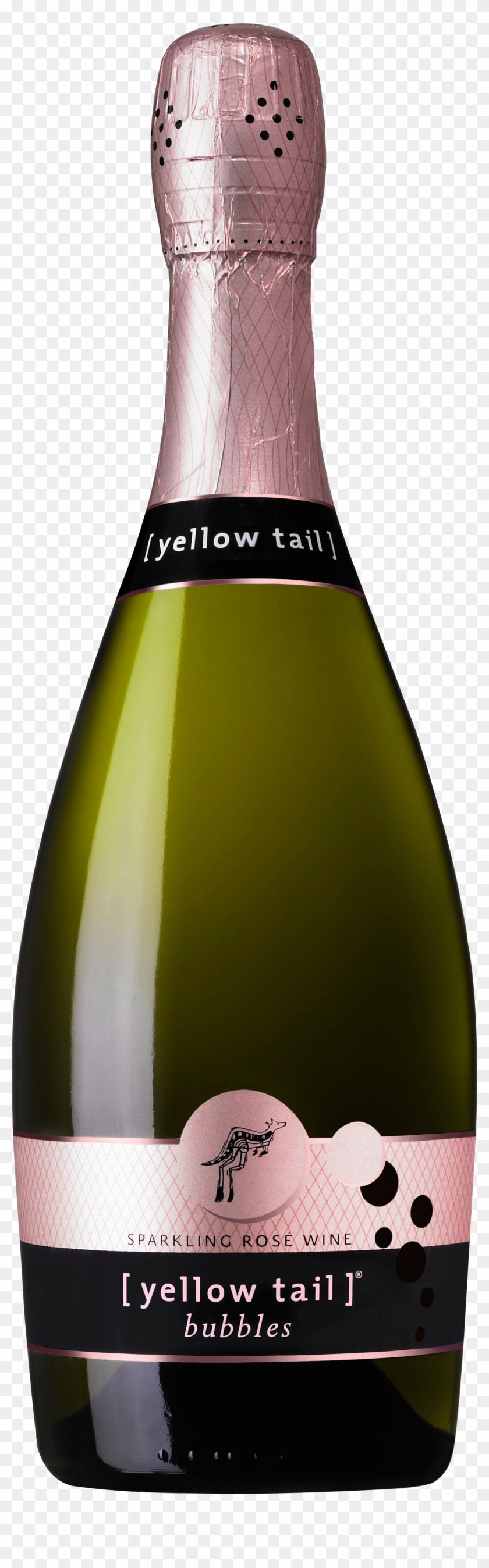 Champagne Bottle Png - Yellow Tail Bubbles Sparkling Rose Clipart