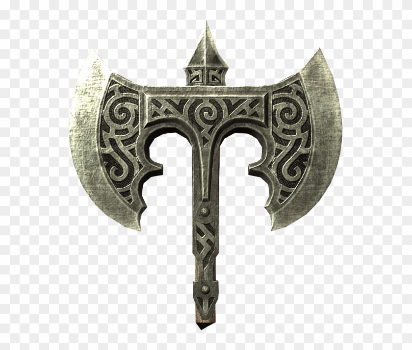Download - Skyrim Battle Axe Steel Clipart