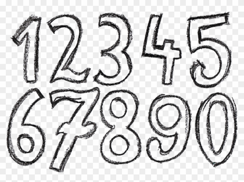Numbers Png Free Download - Draw Crayon Line Transparent Clipart #444261