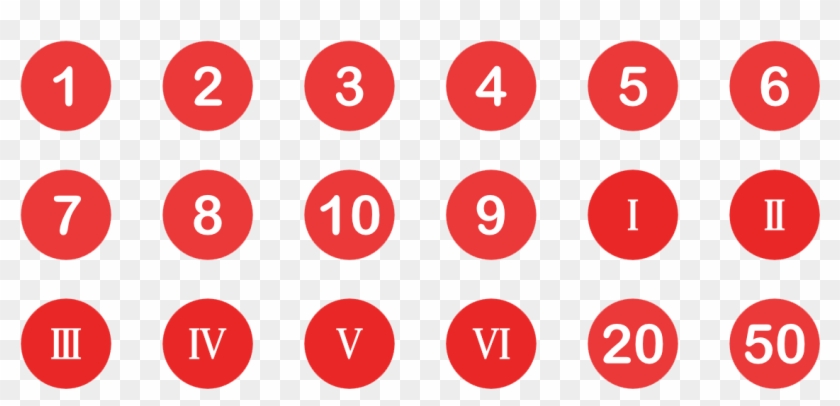 Numbers Png Image Background - Circle Clipart #444978