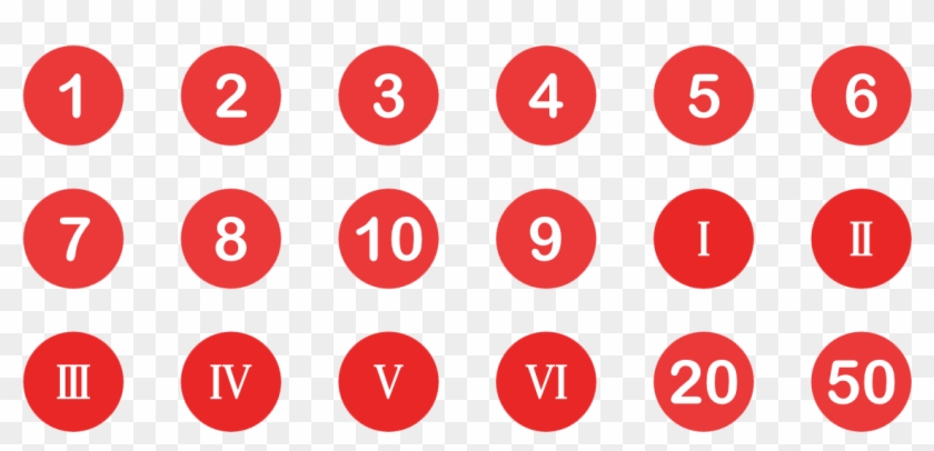 Numbers Png Image Background - Circle Clipart