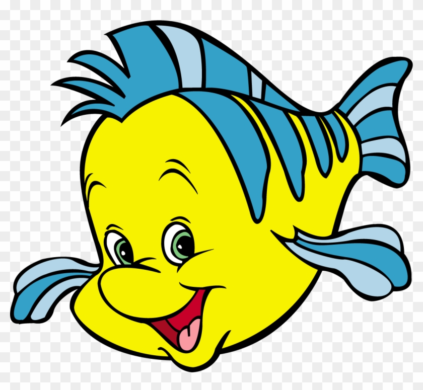 Ariel Mermaid Clipart At Getdrawings - Little Mermaid Flounder Png Transparent Png
