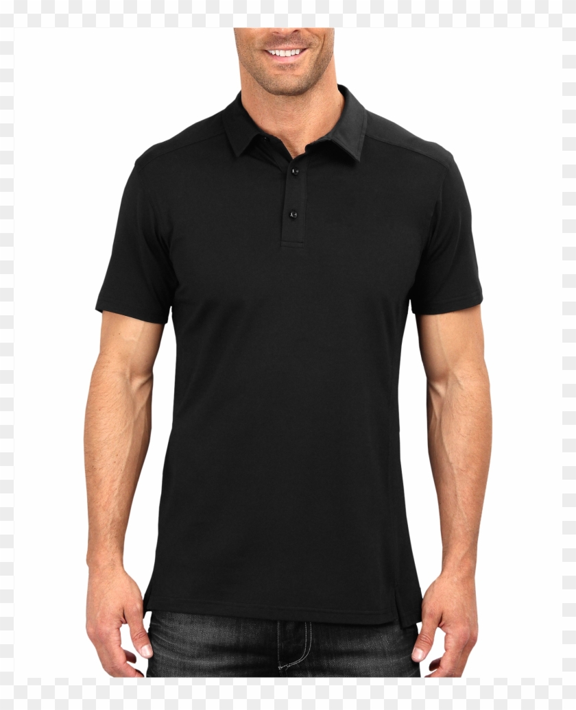 Black Tshirt Plain Polo Clipart #445324
