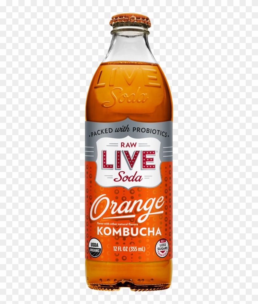 Live Soda Raw Orange Kombucha Soda - Kombucha Live Soda Png Clipart #445456