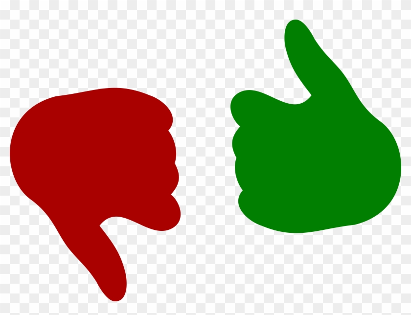 Thumbs Up Down Big Image Clipart