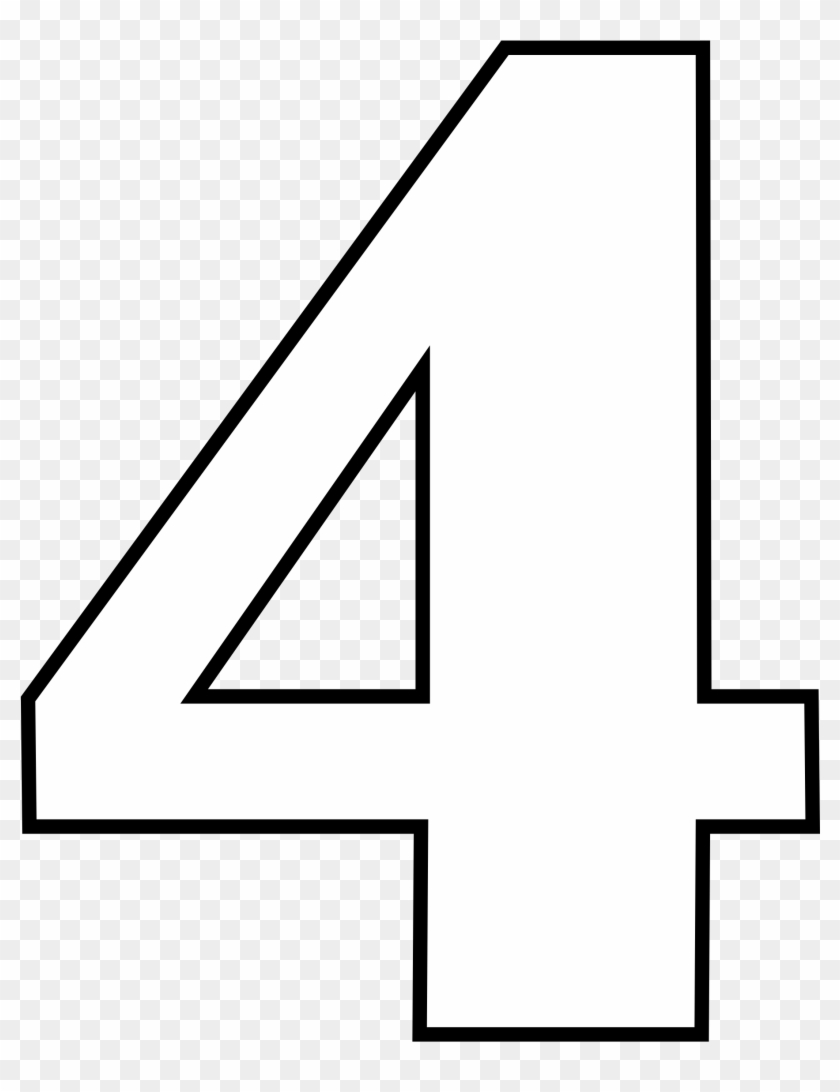 2000 X 2588 4 - Chiffre 4 À Colorier Clipart