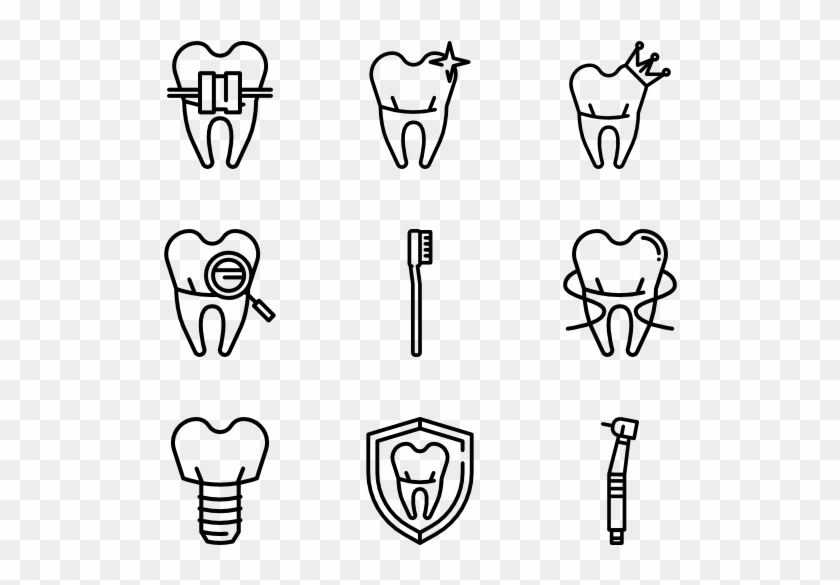 Dentist, Tools And Teeth - Christmas Icon Transparent Background Clipart #445686