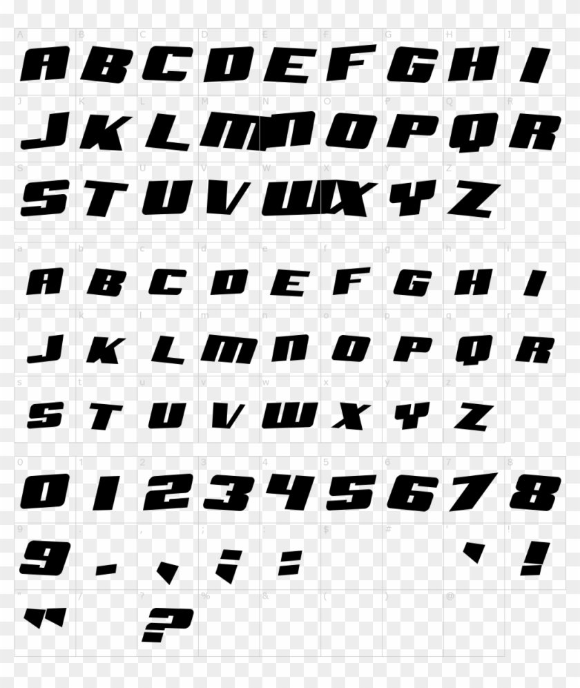Font Characters - Illustration Clipart