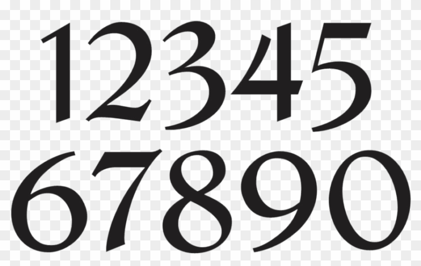 Numbers Png Free - Numbers Font Clipart #446188