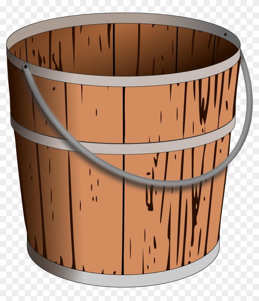 Open - Wood Bucket Clip Art - Png Download