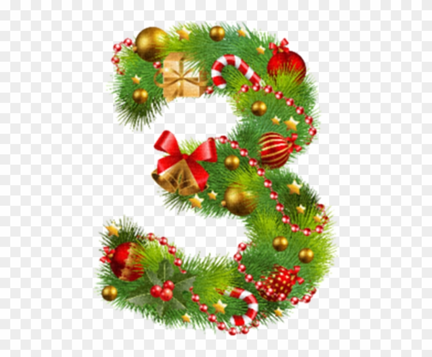 Christmas Numbers Png - Christmas Numbers Transparent Background Clipart