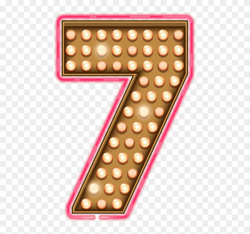 Free Png Download Number Seven Neon Lights Transparent - Balloons Numbers In Arabic Clipart