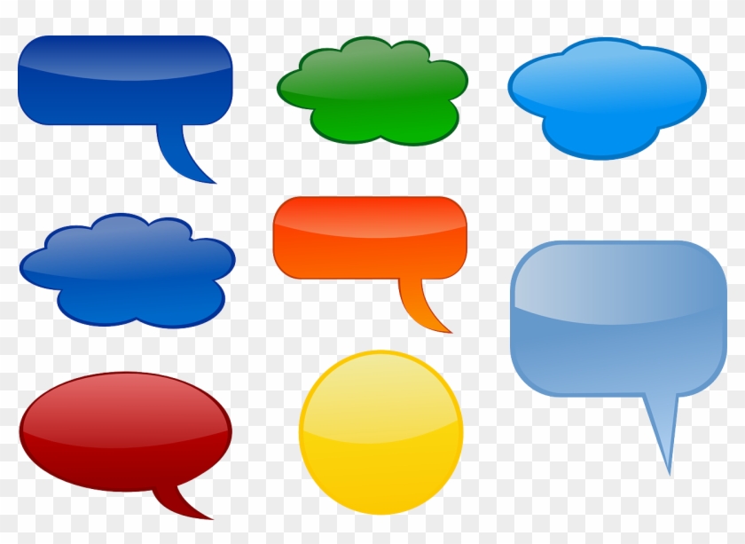 Free Speech Bubbles - Colorful Speech Bubble Png Clipart