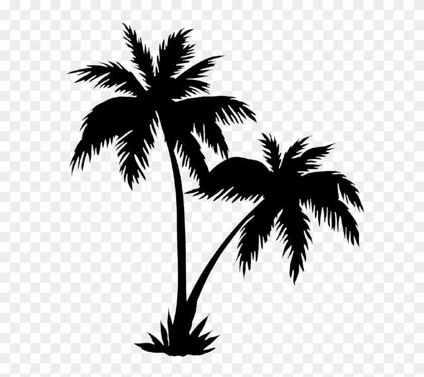 Palm Trees Png Black - Two Palm Tree Tattoo Clipart #446829