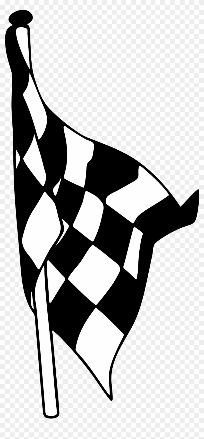 Clip Freeuse Flags Vector Black And White - Racing Flags - Png Download #446875
