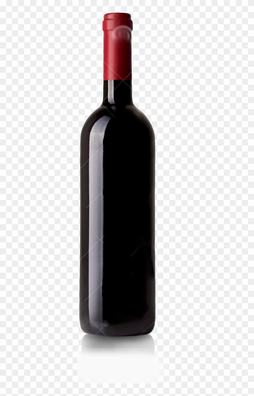Wine Bottle And Glass - Bottled Wine Png Clipart