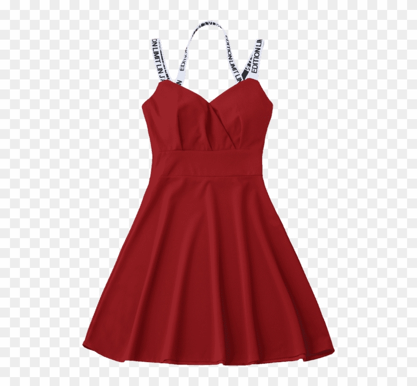 V Neck High Waist Flare Dress - Cocktail Dress Clipart