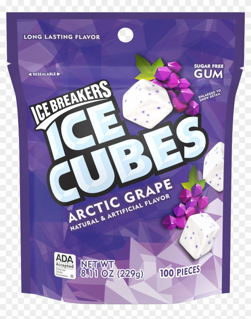 Ice Breakers Ice Cubes Arctic Grape Flavor Gum, 100 Clipart #447912