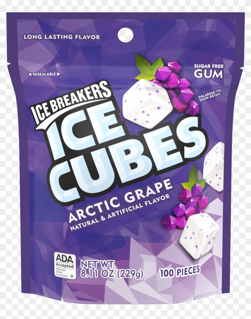 Ice Breakers Ice Cubes Arctic Grape Flavor Gum, 100 Clipart