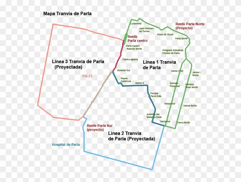 Proyecto Lineas Tranvia De Parla - Ampliacion Tranvia Parla Clipart #448037