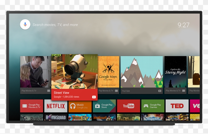 Android Tv Home Screen Framed - Android Tv Os Clipart