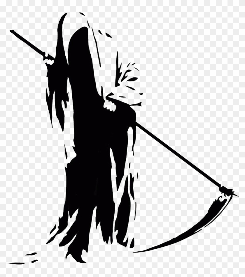 Grim Reaper Transparent Png - Black And White Grim Reaper Clipart #448474