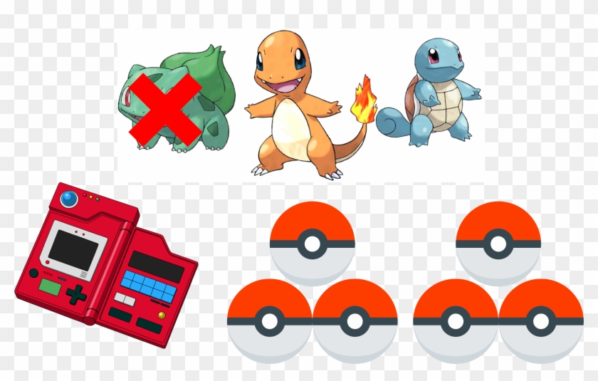Pokemon Red/blue Starter Pack Clipart #448507