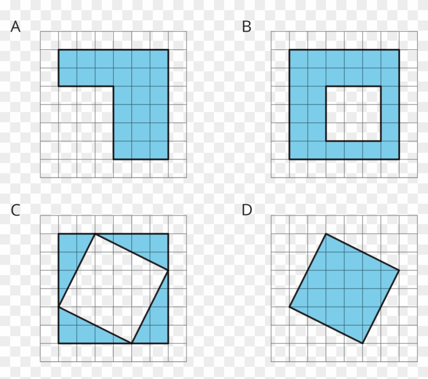 Four Figures, Each On A White Square Grid - Slope Clipart