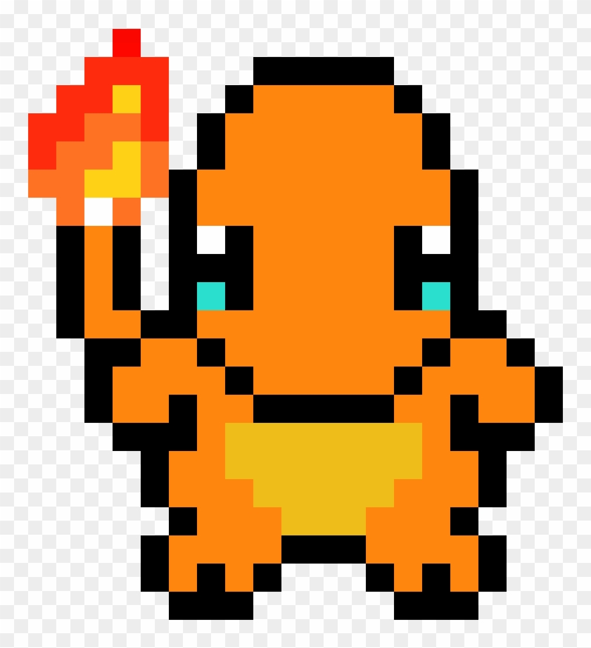 Charmander - Charmander Pixel Art Clipart #448829