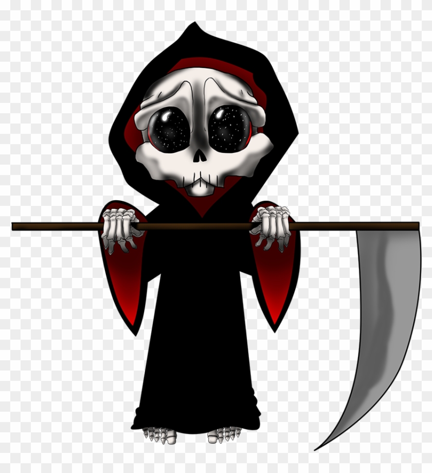 Reaper Clipart Evil Mask - Grim Reaper Chibi - Png Download