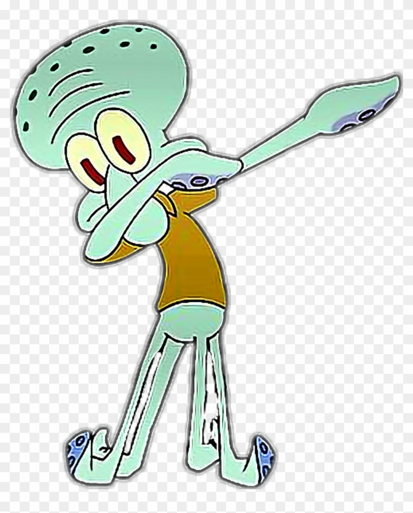 Ftestickers Squidward Dab Dance - Spongebob Dabbing Clipart