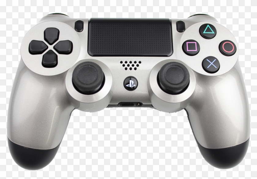 Playstation, Ps4 Controller - Silver And Black Ps4 Controller Clipart