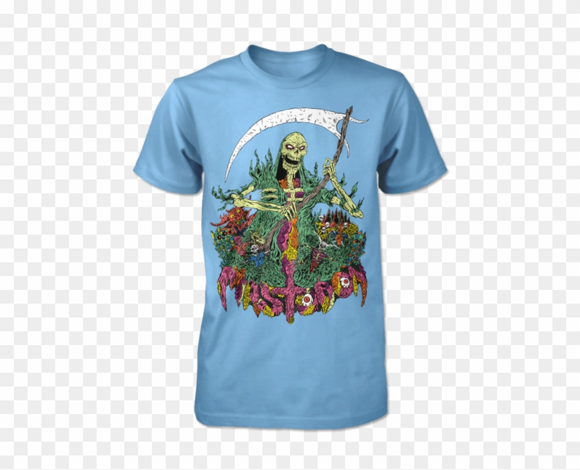 Reaper On Light Blue Tee - Don T Block The Box T Shirt Clipart #449693