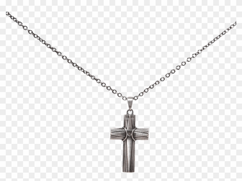 Cross Necklace Png Transparent - Chain With Cross Png Clipart #449805