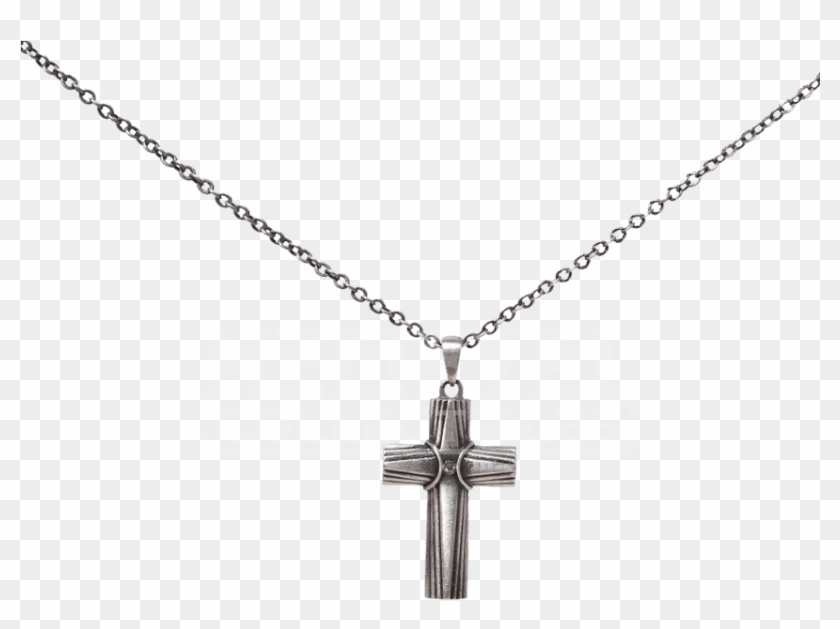 Cross Necklace Png Transparent - Chain With Cross Png Clipart