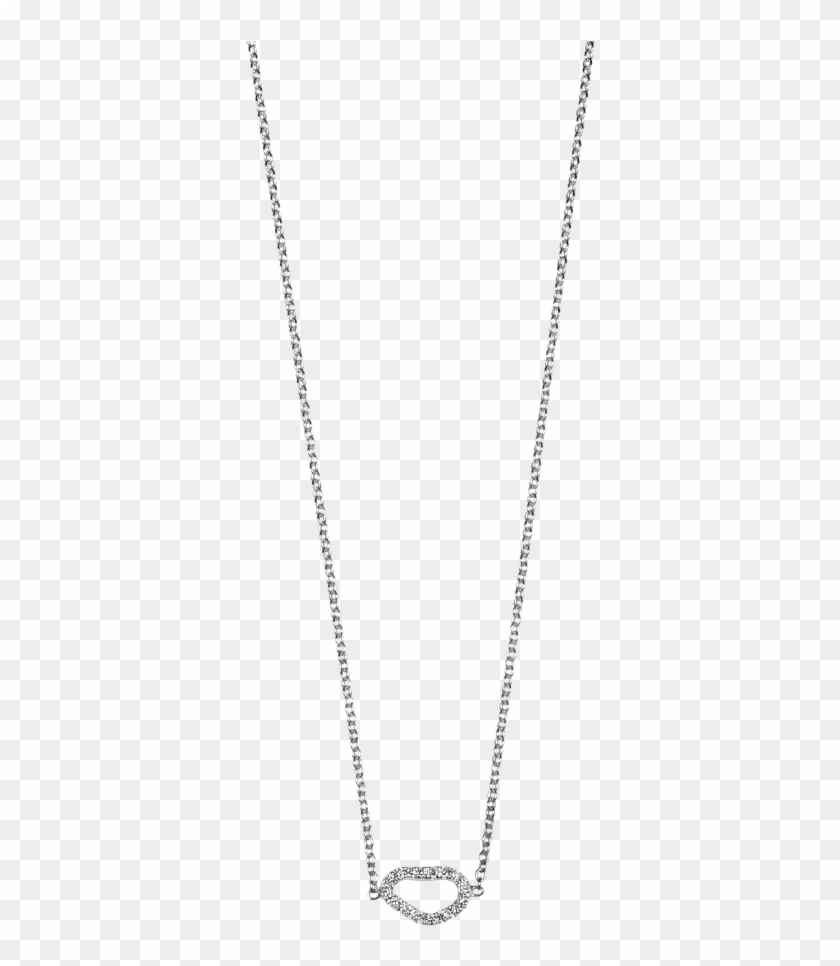 White Gold White Diamond Wave Necklace €1199 - Chain Clipart