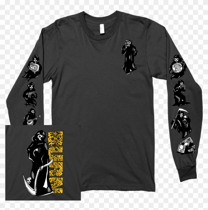Burn "reaper" Black Longsleeve - Long-sleeved T-shirt Clipart #449912