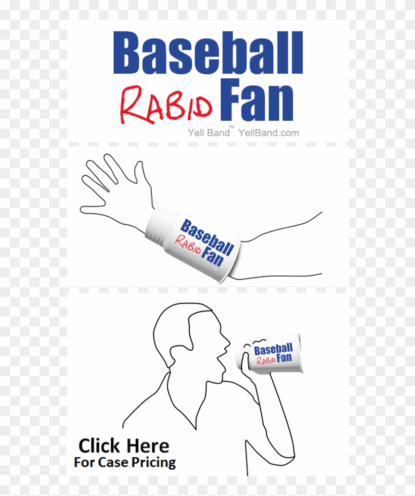 Rabid Baseball Fan Colors - Poster Clipart #4400931