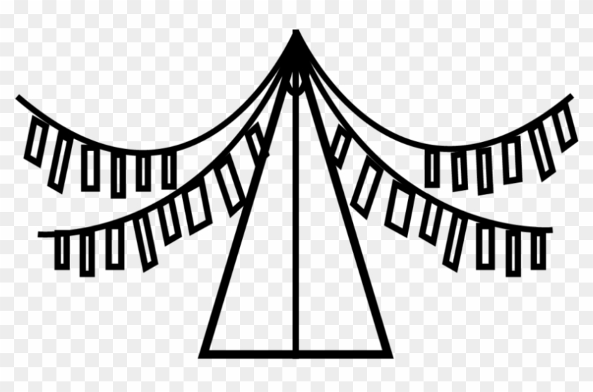 Kathmandu Buddhist Prayer Flags - Illustration Clipart